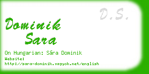 dominik sara business card